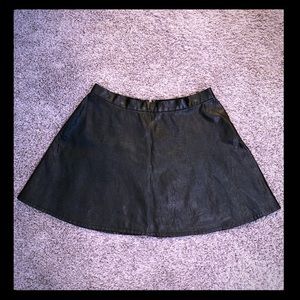 American Eagle Faux Leather Skater Skirt